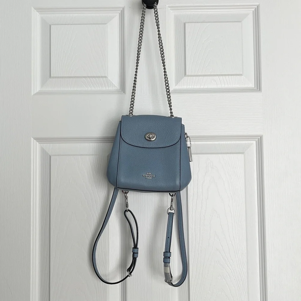 Coach, women’s Convertible mini Backpack, Cornflower